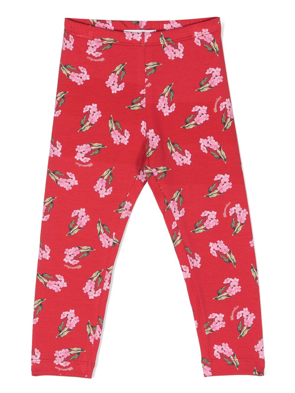 Monnalisa Leggings mit Blumen-Print - Rot von Monnalisa