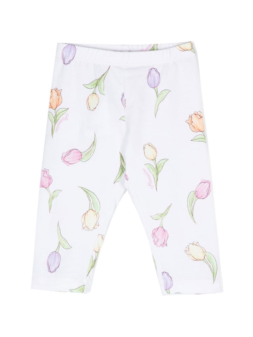 Monnalisa Leggings mit Blumen-Print - Weiß von Monnalisa