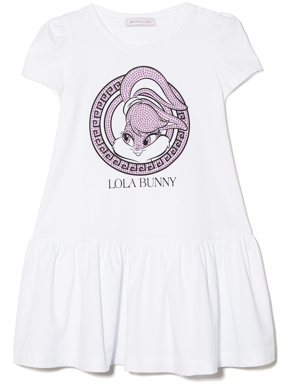 Monnalisa Kleid mit Lola-Bunny-Print - Weiß von Monnalisa