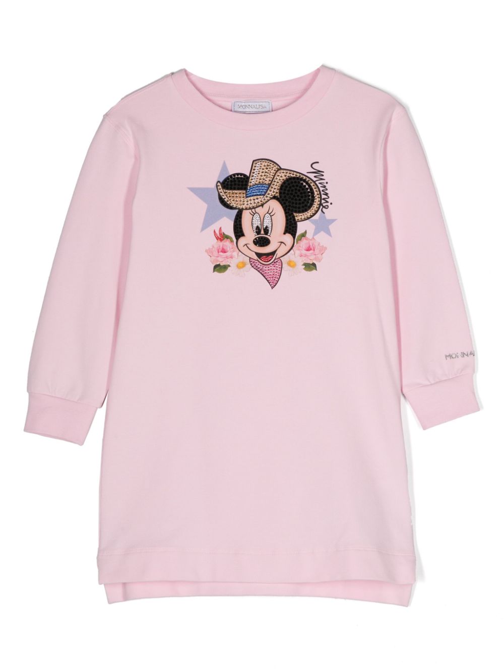 Monnalisa Jerseykleid mit Minnie-Print - Rosa von Monnalisa