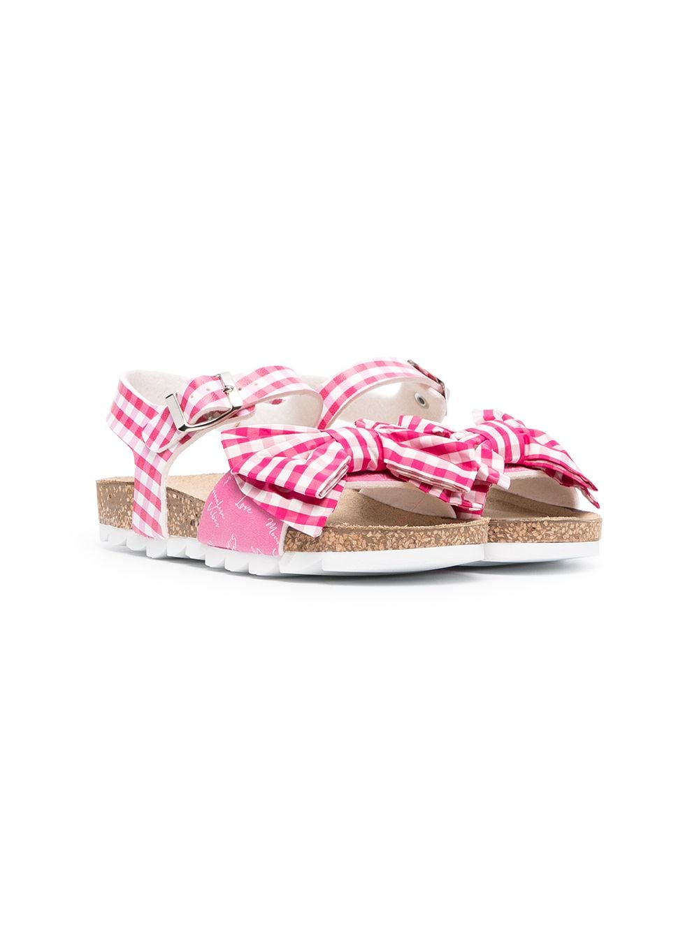 Monnalisa Sandalen mit Vichy-Karo - Rosa von Monnalisa