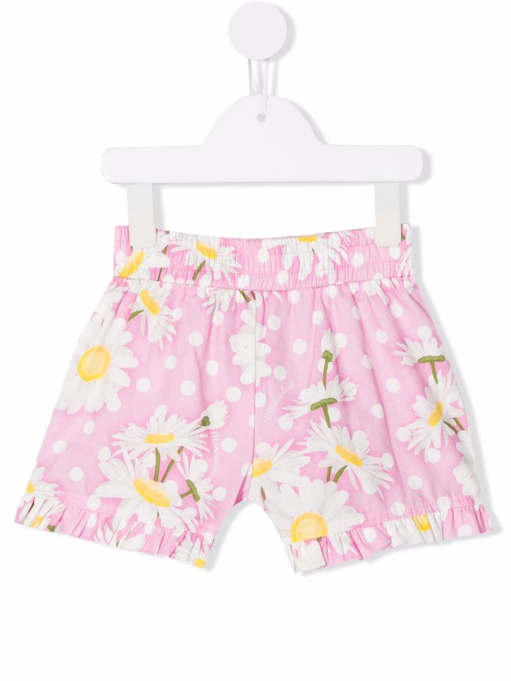 Monnalisa Shorts mit Blumen-Print - Rosa von Monnalisa