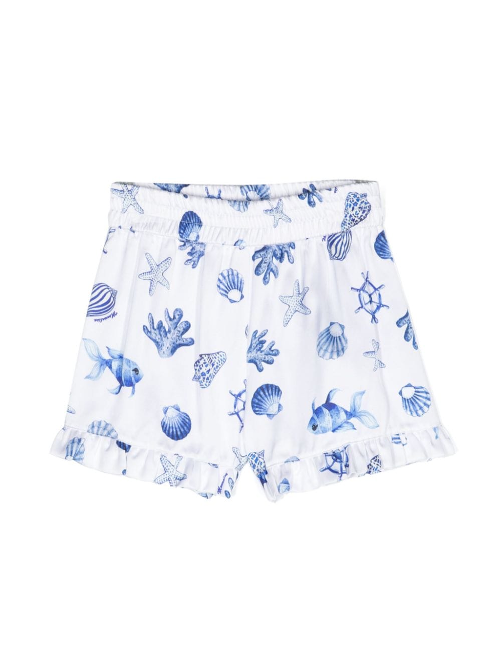 Monnalisa Shorts mit Meerestiere-Print - Weiß von Monnalisa