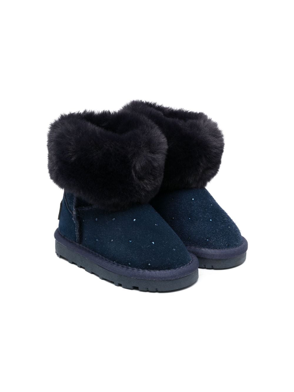 Monnalisa Stiefeletten mit Shearling-Detail - Blau von Monnalisa