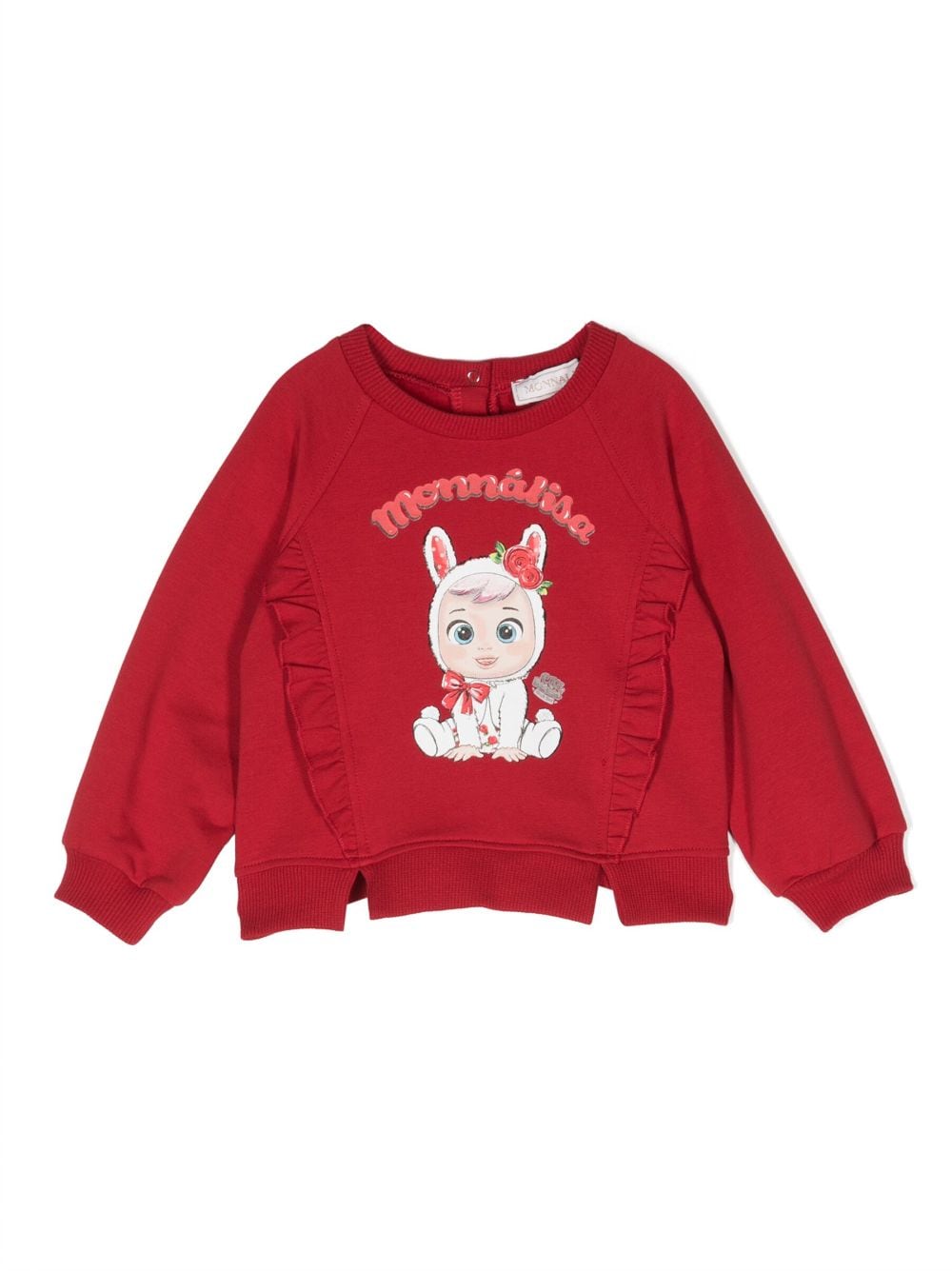 Monnalisa Sweatshirt mit Logo-Print - Rot von Monnalisa