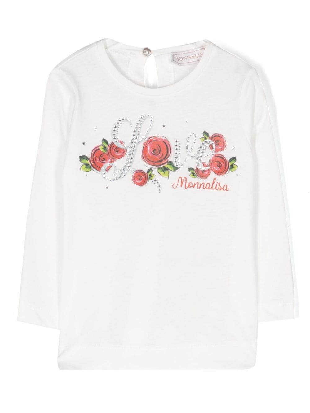 Monnalisa T-Shirt mit Logo-Print - Weiß von Monnalisa