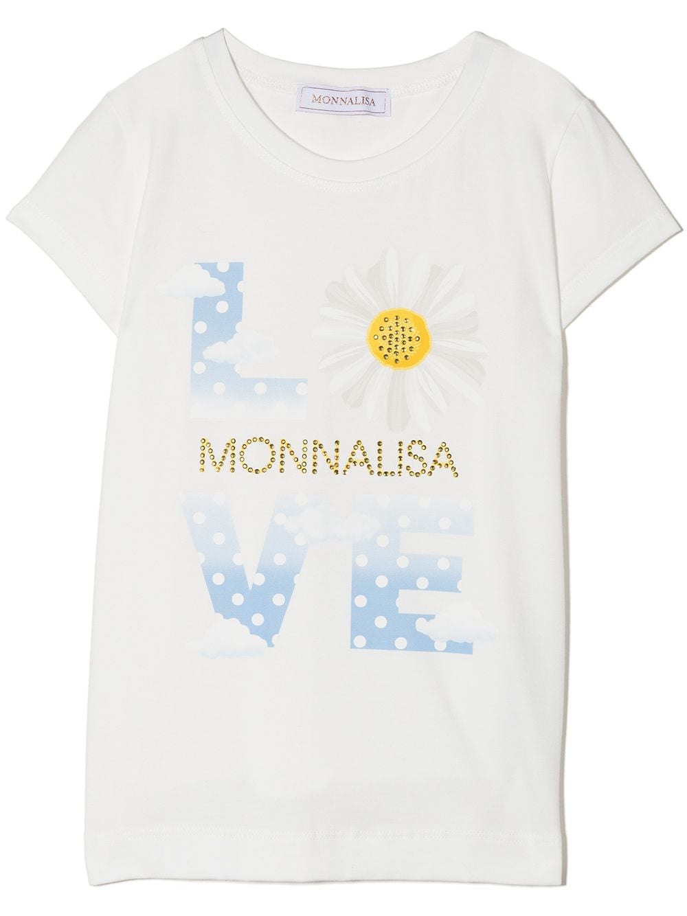 Monnalisa T-Shirt mit Logo-Print - Weiß von Monnalisa