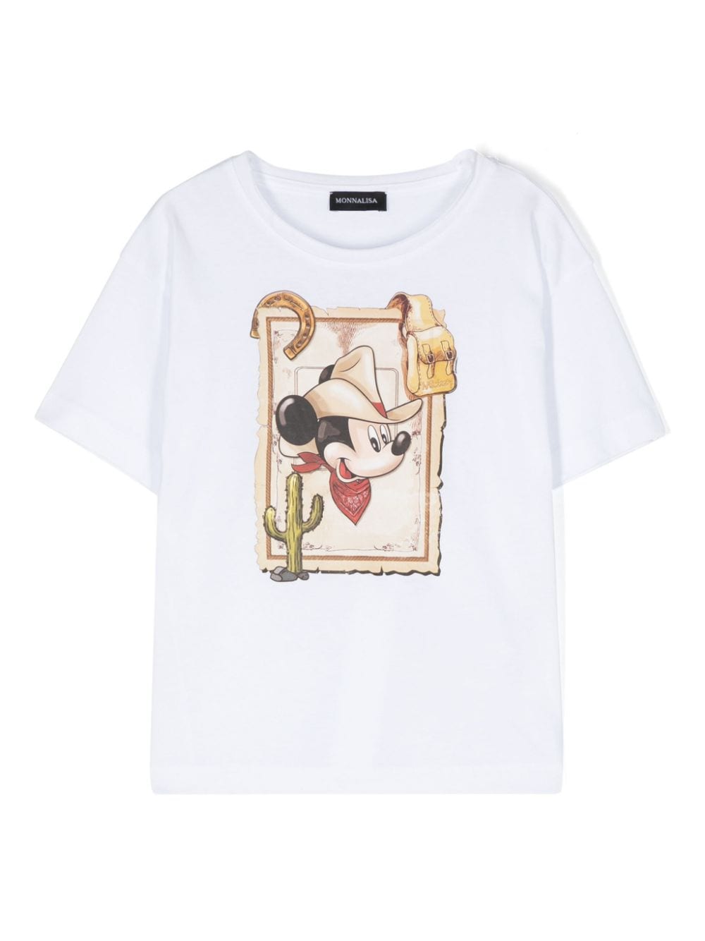 Monnalisa T-Shirt mit Micky-Maus-Print - Weiß von Monnalisa