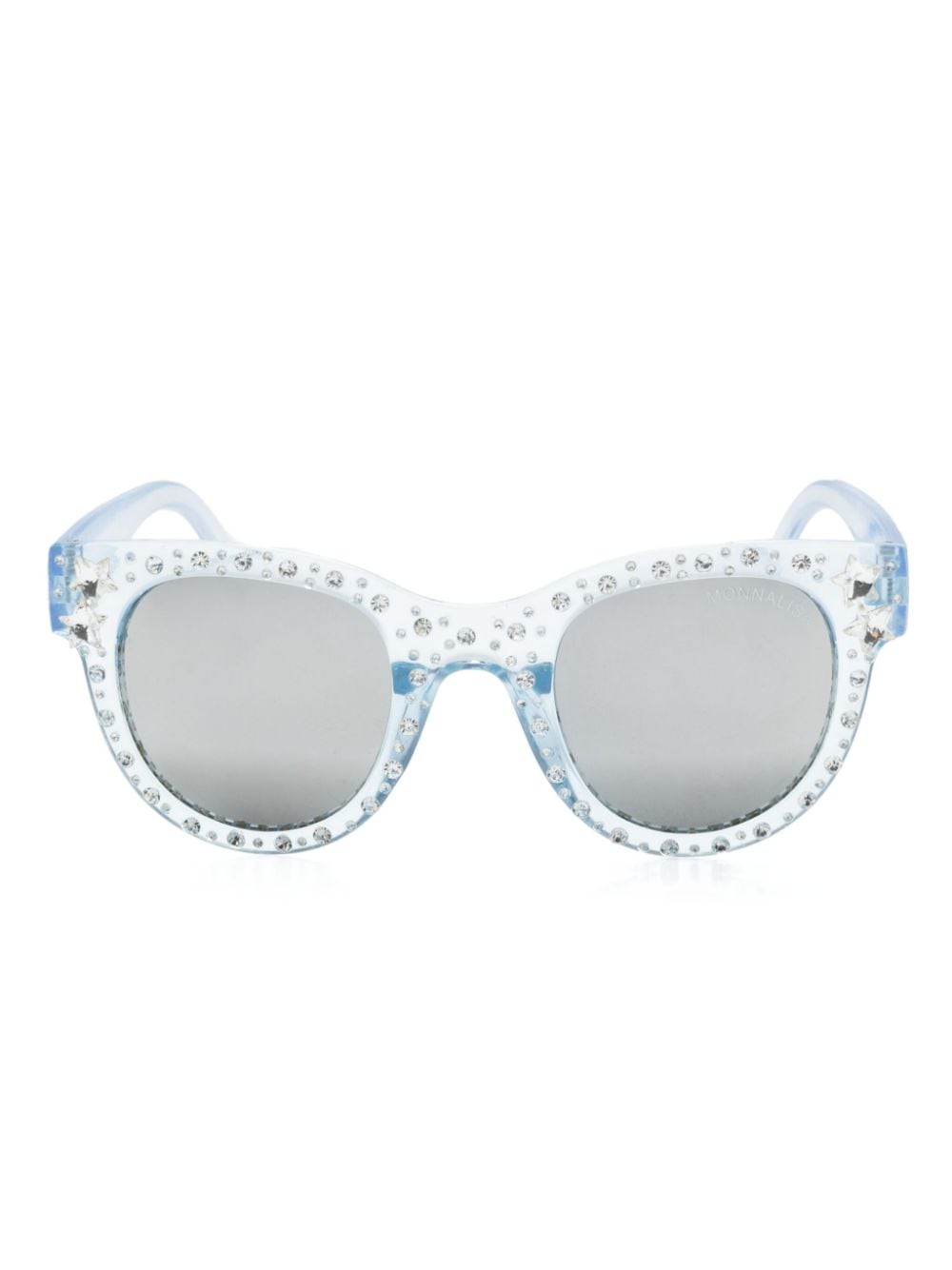 Monnalisa Transparente Sonnenbrille mit Strassverzierung - Blau von Monnalisa