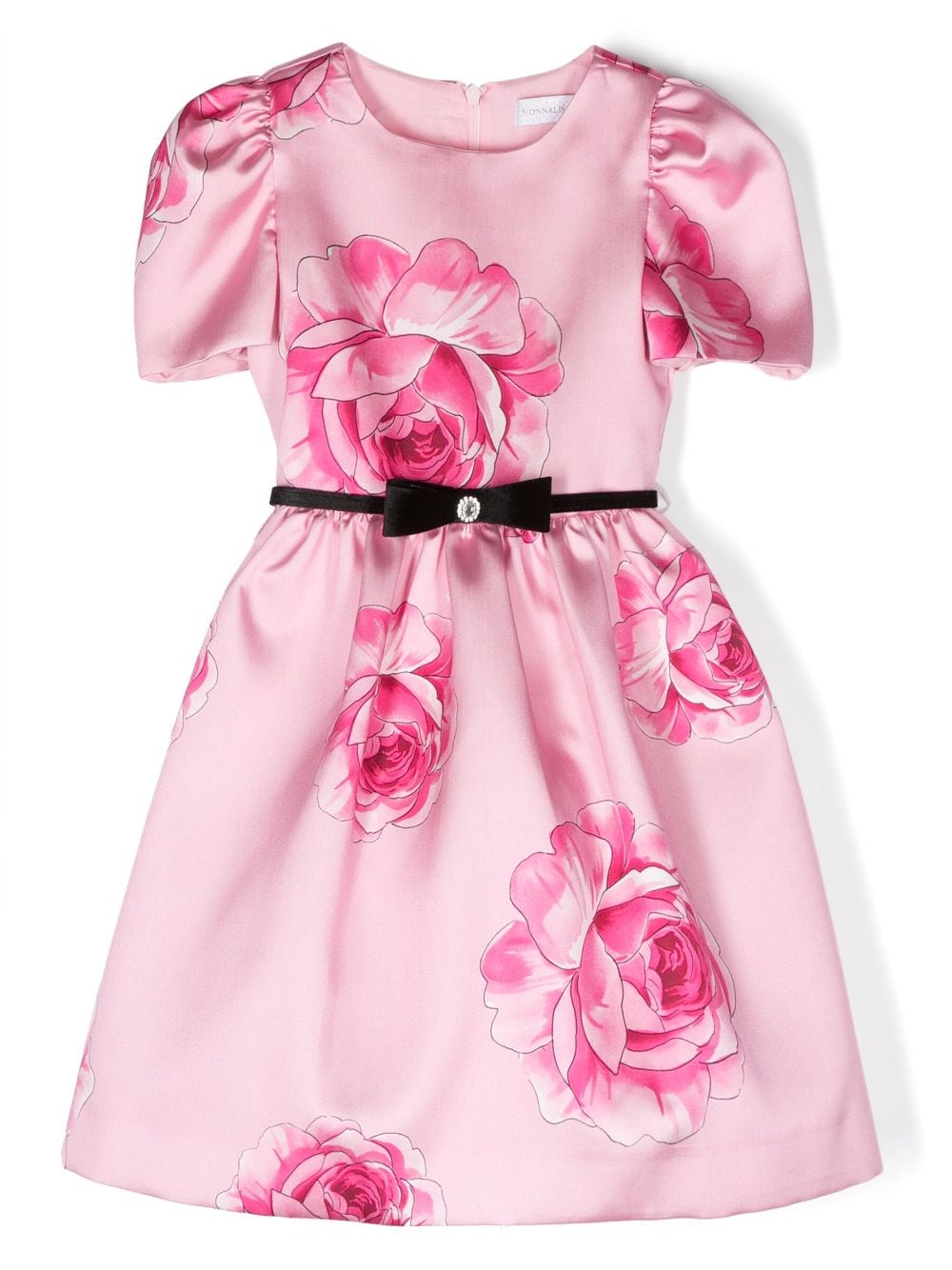 Monnalisa Kleid mit Rosen-Print - Rosa von Monnalisa