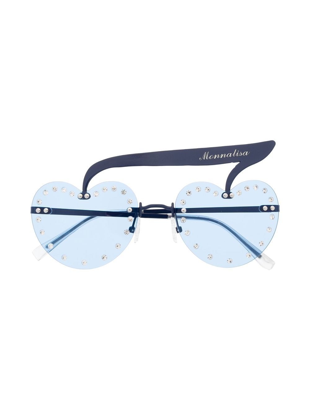 Monnalisa Sonnenbrille mit Kristallen - Blau von Monnalisa