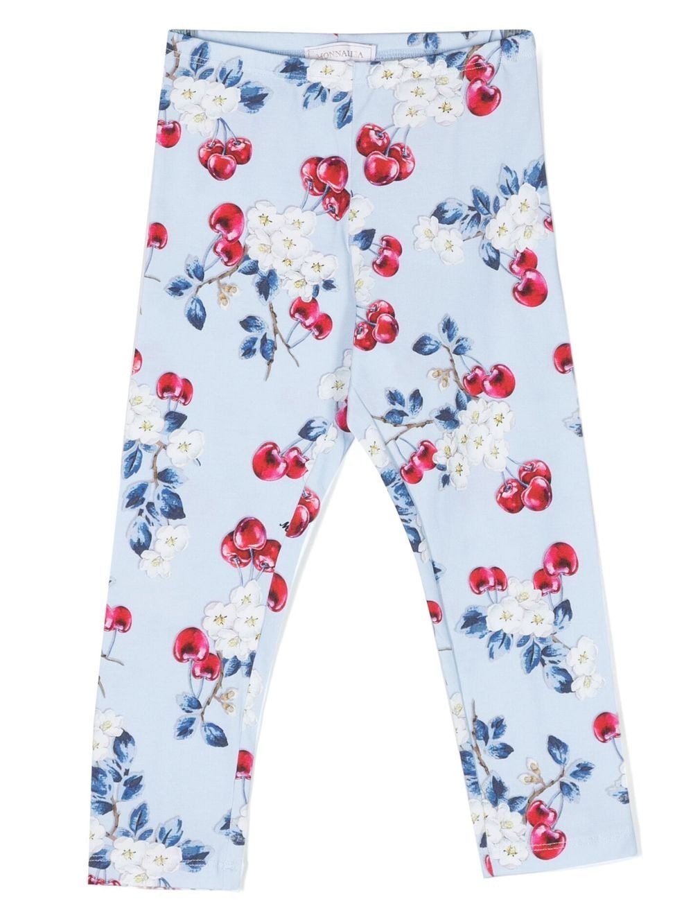 Monnalisa Leggings mit Kirschen-Print - Blau von Monnalisa