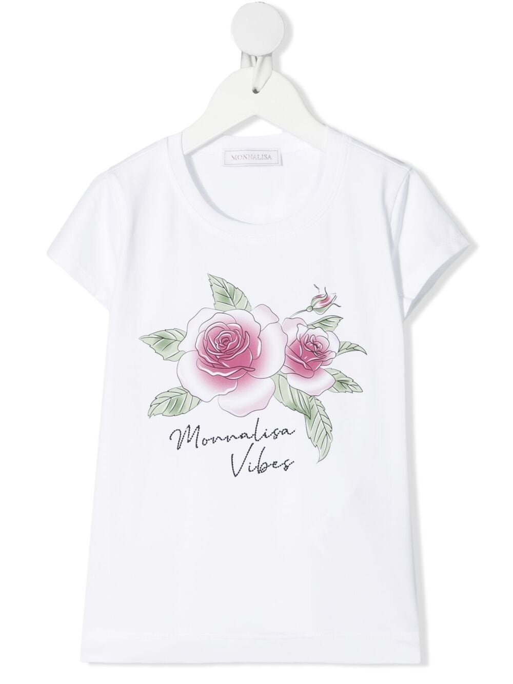 Monnalisa T-Shirt mit Blumen-Print - Weiß von Monnalisa