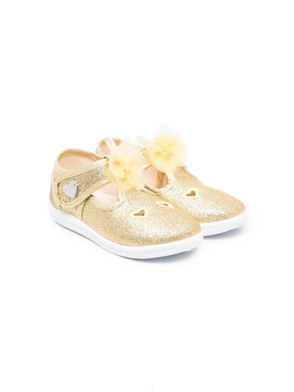 Monnalisa Sandalen mit Glittern - Gold von Monnalisa