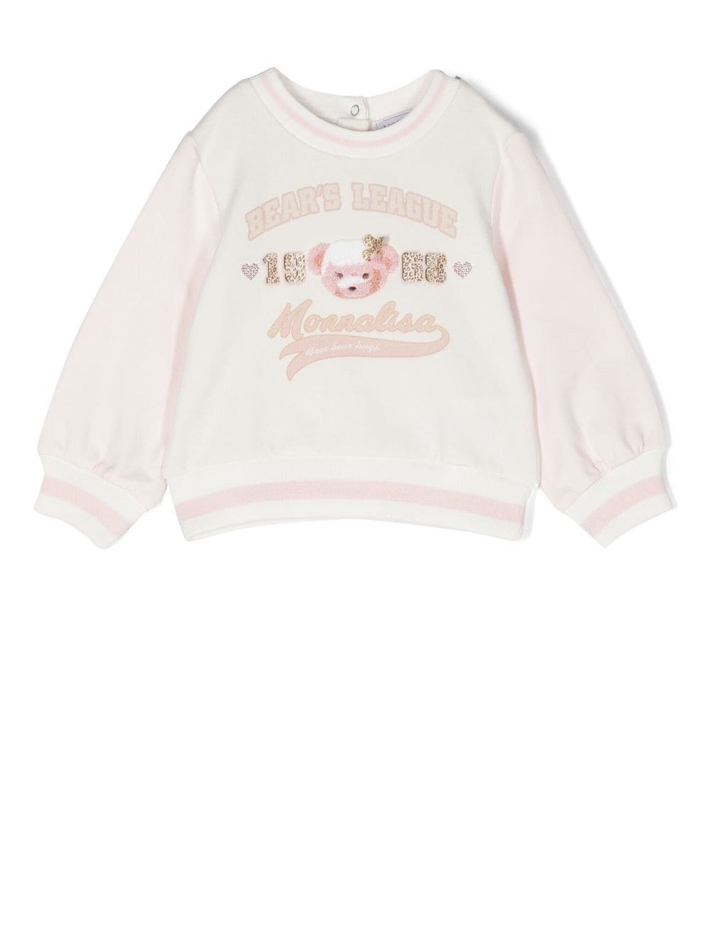 Monnalisa Sweatshirt mit grafischem Print - Nude von Monnalisa