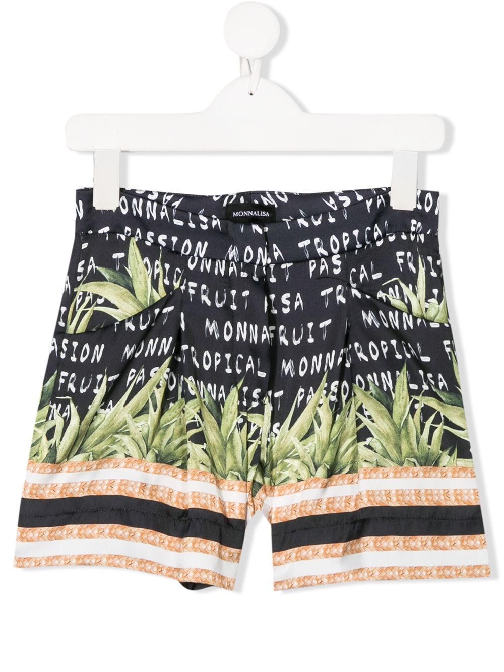 Monnalisa Shorts mit grafischem Print - Schwarz von Monnalisa