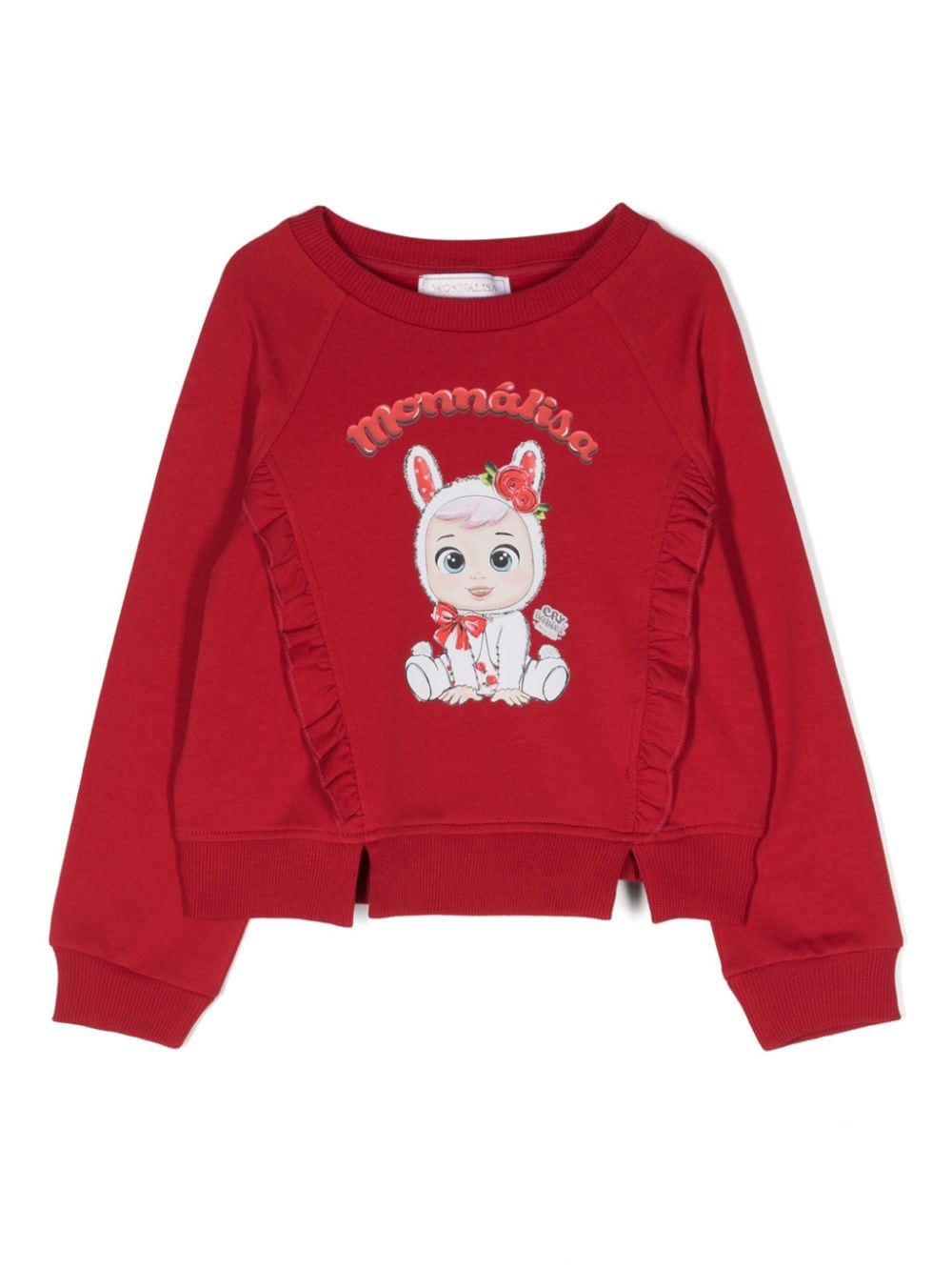 Monnalisa Sweatshirt mit Logo-Print - Rot von Monnalisa