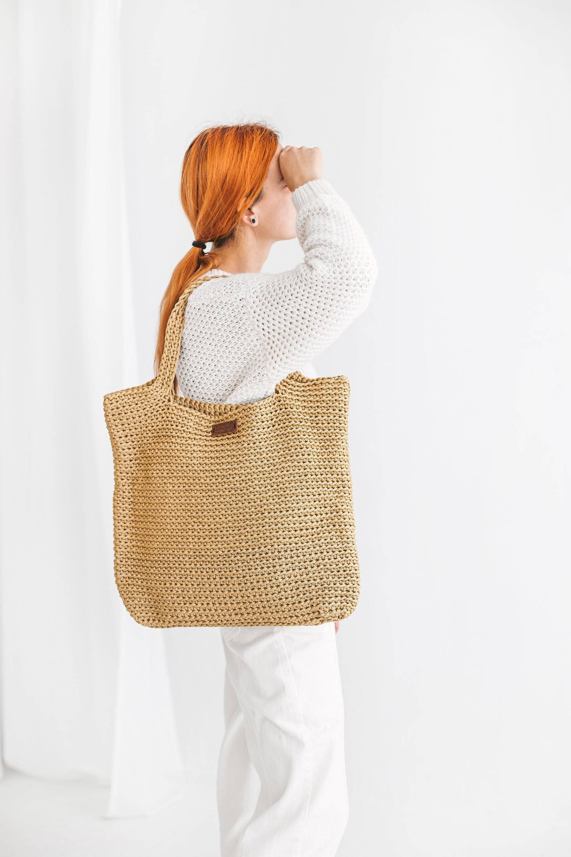 Goldene Tasche, Tasche Häkeln, Frau, Handtasche Häkeln von MonoMeyStudio