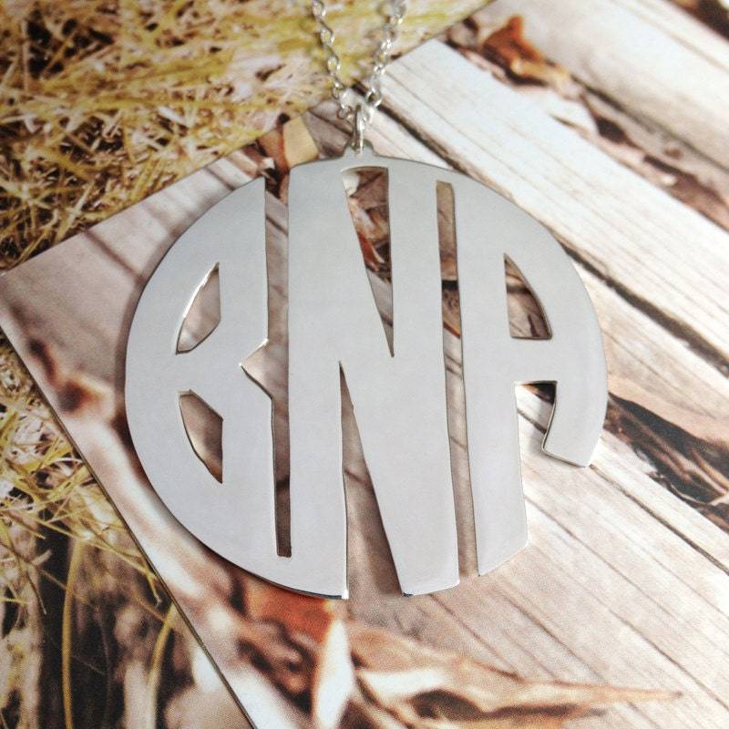 3 Monogramm Initial Halskette, Personalisierte Namensschild Halskette Beste Geschenk-% 100 Handgefertigt 3 Monogramm Initial Halskette, Personalisierte Namensschild Halskette Beste Geschenk-% 100 Handgefertigt von MonogramNecklace2014