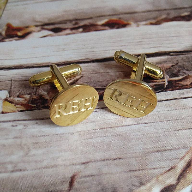 Benutzerdefinierte 3 Initialen Manschettenknöpfe, Hochzeitsgeschenk Für Männer, Manschettenknöpfe Mit Graviertem Monogramm, Geschenk Vatertag von MonogramNecklace2014