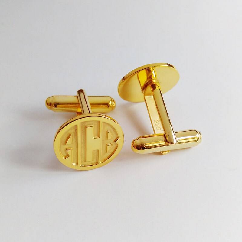 Bräutigam Hochzeit Manschettenknöpfe, Manschettenknöpfe Mit Monogramm Gold, Elegante Manschettenknöpfe Monogramm, Geschenk Für Den Vatertag von MonogramNecklace2014