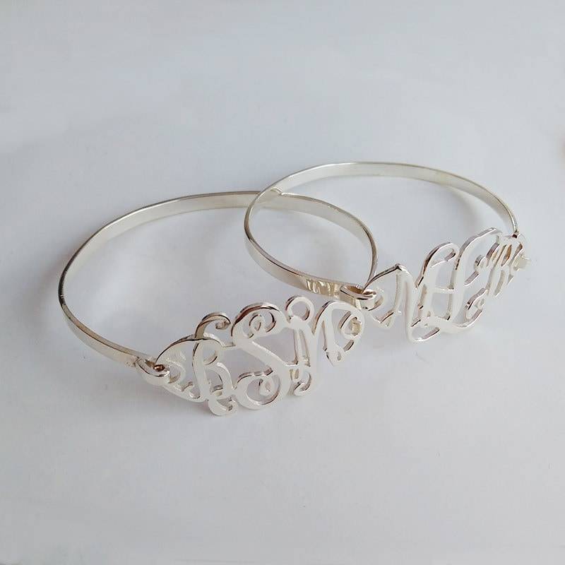 Monogramm Armband, Sterling Silber Armband, 3 Initial Armband, 1, 5 Inch Benutzerdefinierte Armband, Brautjungfer Geschenk, Name Armband Beste Monogramm Armband, Sterling Silber Armband, 3 Initial Armband, 1, 5 Inch Benutzerdefinierte Armband, Brautjungfer Geschenk, Name Armband Beste von MonogramNecklace2014
