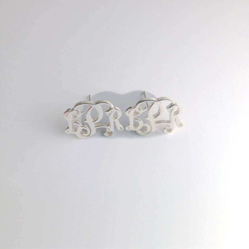 Personalisieren Sie Ohrringe, 3 Ursprüngliche Monogramm Benutzerdefinierte Personalisieren Monogrammierte 1, 6 cm Zoll % 100 Handgefertigt von MonogramNecklace2014