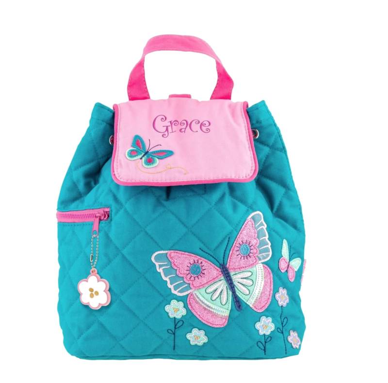 Bestickter Gesteppter Rucksack Schmetterling, Einhorn, Flamingo, Leopard Bestickter Gesteppter Rucksack Schmetterling, Einhorn, Flamingo, Leopard von MonogramaniaShopCom