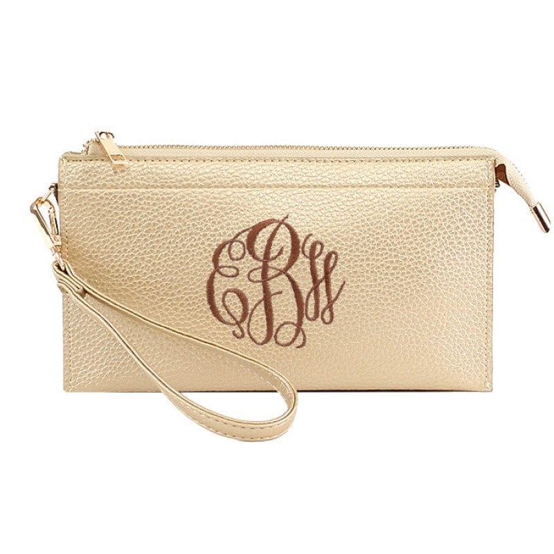 Monogrammierte Vegan Leder Clutch Crossbody Bag Abnehmbare Riemen Monogrammierte Vegan Leder Clutch Crossbody Bag Abnehmbare Riemen von MonogramaniaShopCom