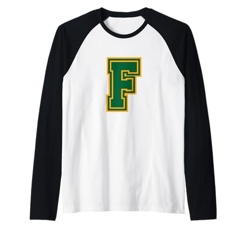 Buchstabe f gelbgrünes Monogramm anfänglich Raglan Buchstabe f gelbgrünes Monogramm anfänglich Raglan von Monogramm staunt