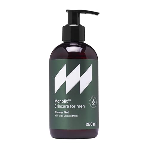 Monolit Duschgel für Männer mit Aloe- und Sandelholzduft – Reinigend, feuchtigkeitsspendend und regenerierend, ideal für die tägliche Pflege von Monolit Skincare for men