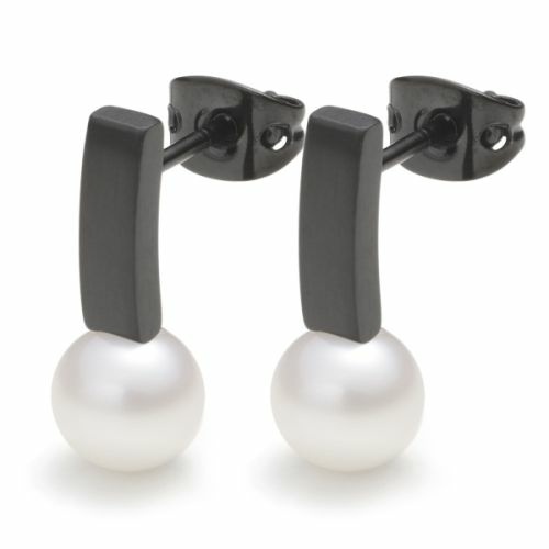 Monomania Pearl´s Kiss Damen Ohrstecker Süßwasserperlen schwarz 31779S von Monomania