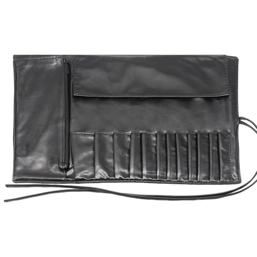 Monozoz Reise-Make-up-Tasche, Make-up-Organizer mit Gurt, tragbare Make-up-Tasche mit Gurt, schwarzer Make-up-Organizer mit Reißverschluss für Reisen von Monozoz