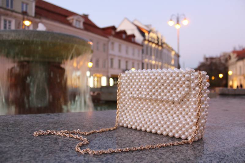 Perlenbeutel | Handgemachte Perlmutt Perlen Tasche Abend Handtasche von Monreticule