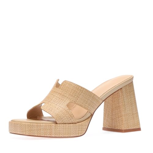 Bast-Plateauabsätze für Damen – klobiger Block, offener Zehenbereich, gewebte Slides, natürliches Stroh, Sommer, elegante Urlaubssandalen, bequeme Pantoletten mit Absatz, 21#apricot, 36 EU Bast-Plateauabsätze für Damen – klobiger Block, offener Zehenbereich, gewebte Slides, natürliches Stroh, Sommer, elegante Urlaubssandalen, bequeme Pantoletten mit Absatz, 21#apricot, 36 EU von Monrovia