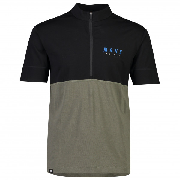 Mons Royale - Cadence Half Zip T - Radtrikot Gr L;M;S;XL blau;schwarz von Mons Royale