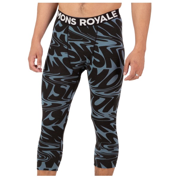 Mons Royale - Cascade Merino Flex 200 3/4 Legging - Merinounterwäsche Gr L schwarz von Mons Royale