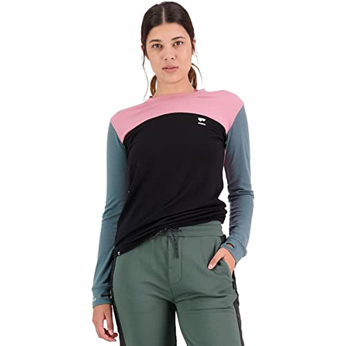 Mons Royale Damen Layerlangarmshirt Yotei BF LS Dusty pink-Burnt sage L von Mons Royale