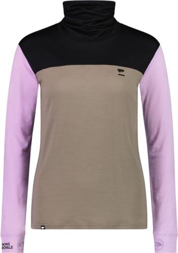 Mons Royale Damen Yotei BF High Neck Longsleeve, Orchid Dawn, M von Mons Royale