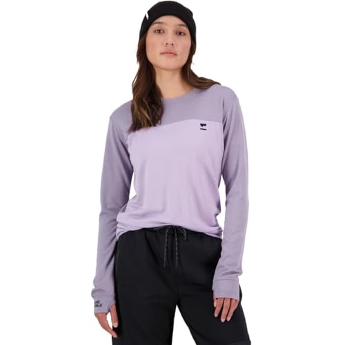 Mons Royale Damen Yotei BF Longsleeve, Thistle Cloud, L von Mons Royale