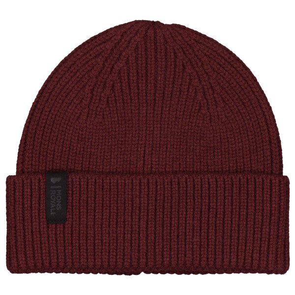 Mons Royale - Fjord 100% Merino Beanie - Mütze Gr One Size rot von Mons Royale
