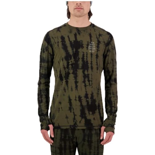 Mons Royale Herren Cascade Merino Flex 200 Longsleeve, Olive tie dye, L von Mons Royale