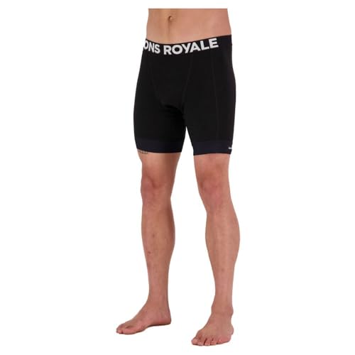 Mons Royale Herren Epic Merino Shift Unterhose mit Sitzpolster, Black, XL von Mons Royale