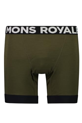 Mons Royale Herren Epic Merino Shift Unterhose mit Sitzpolster, Dark Olive, L von Mons Royale