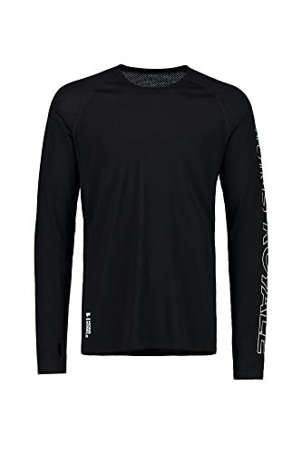 Mons Royale M Temple Tech Long-sleeve Schwarz, Herren Merino Kurzarm-Shirt und Tops, Größe M - Farbe Black von Mons Royale