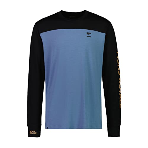 Mons Royale Herren Yotei Longsleeve, Black - Blue Slate, M von Mons Royale