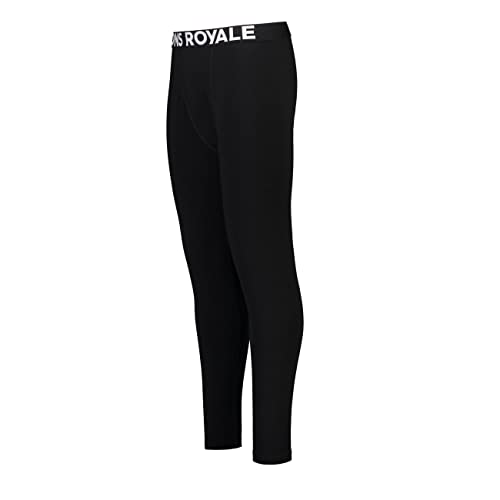 Mons Royale M Cascade Legging Schwarz - Merino Wärmende Funktionelle Herren Merino Baselayer Tights, Größe M - Farbe Bla von Mons Royale