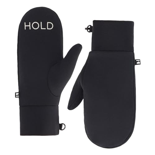Mons Royale Magnum Wool Fleece Mitts Schwarz - Merino Warme weiche Merino Fleece Handschuhe, Größe L - Farbe Black von Mons Royale