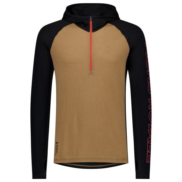 Mons Royale - Temple Merino Air-Con Hood - Merinoshirt Gr M schwarz von Mons Royale