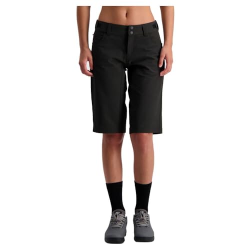 Mons Royale W Momentum 2.0 Bike Shorts Schwarz - Merino Robuste elastische Damen Bikeshorts, Größe S - Farbe Black von Mons Royale